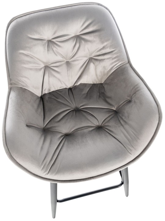 Barová stolička Gibson 76 velvet, sivá
