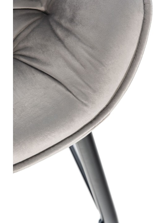 Barová stolička Gibson 76 velvet, sivá
