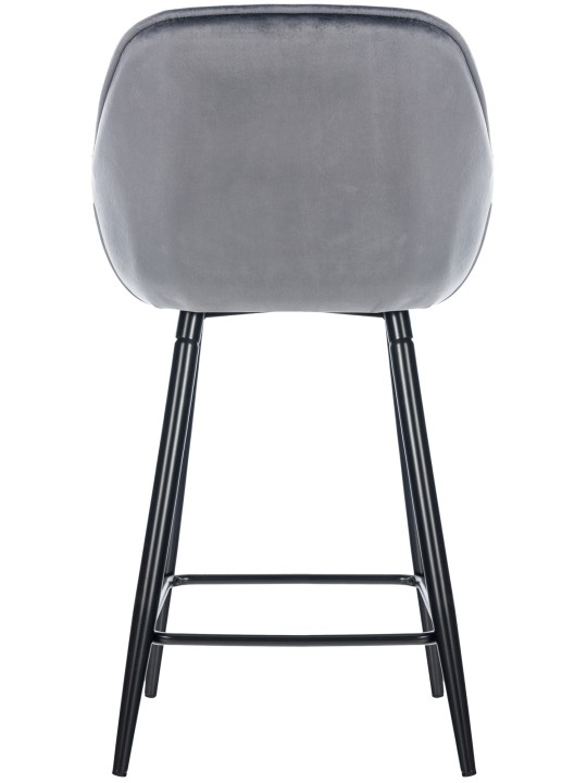 Barová stolička Gibson 76 velvet, tmavosivá