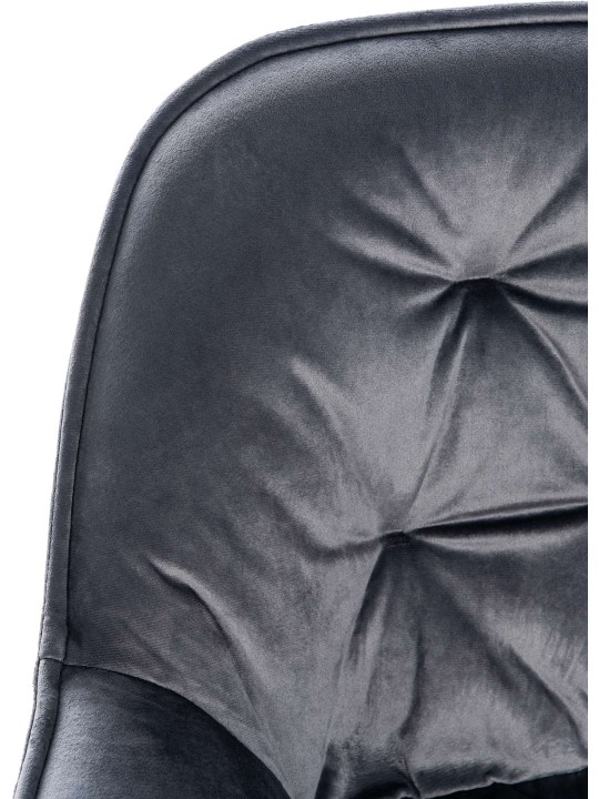 Barová stolička Gibson 76 velvet, tmavosivá