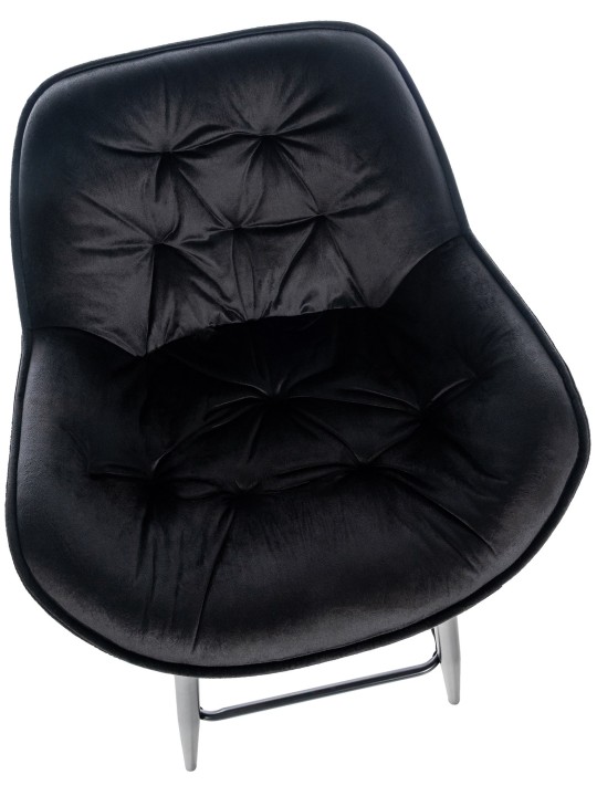 Barová stolička Gibson 76 velvet, čierna