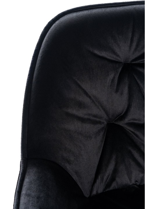 Barová stolička Gibson 76 velvet, čierna