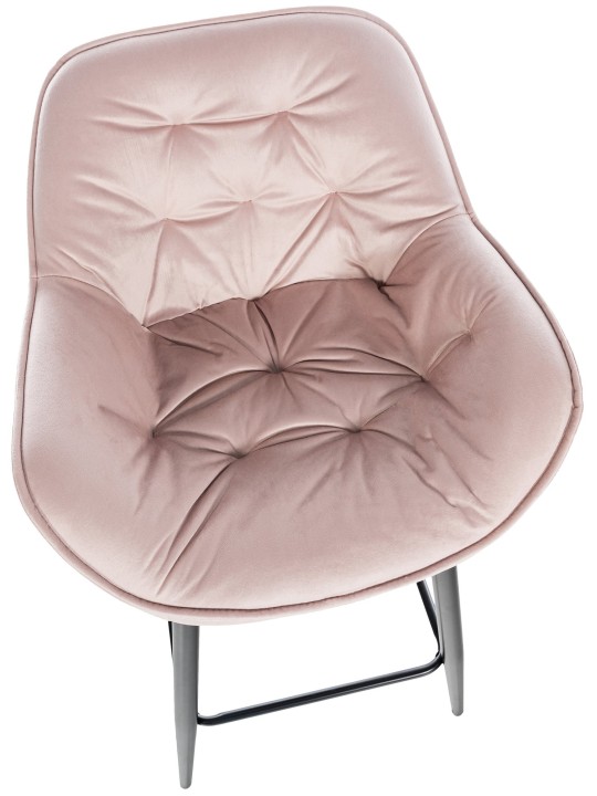 Barová stolička Gibson 76 velvet, ružová