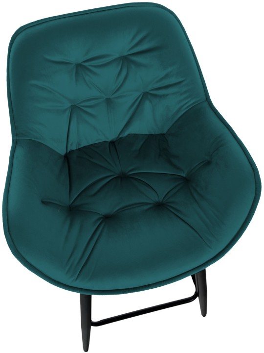 Barová stolička Gibson 76 velvet, tmavozelená