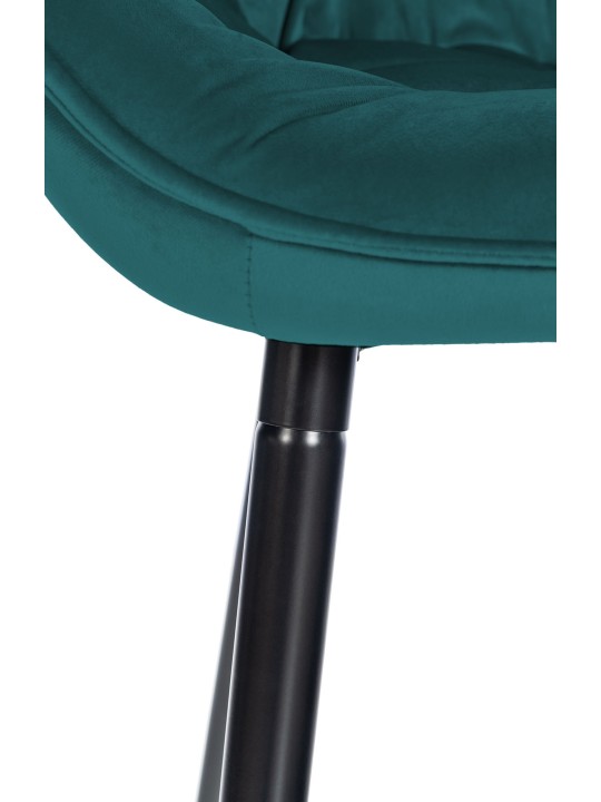 Barová stolička Gibson 76 velvet, tmavozelená