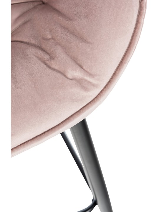 Sada 2 barových stoličiek Gibson 76 velvet, ružová