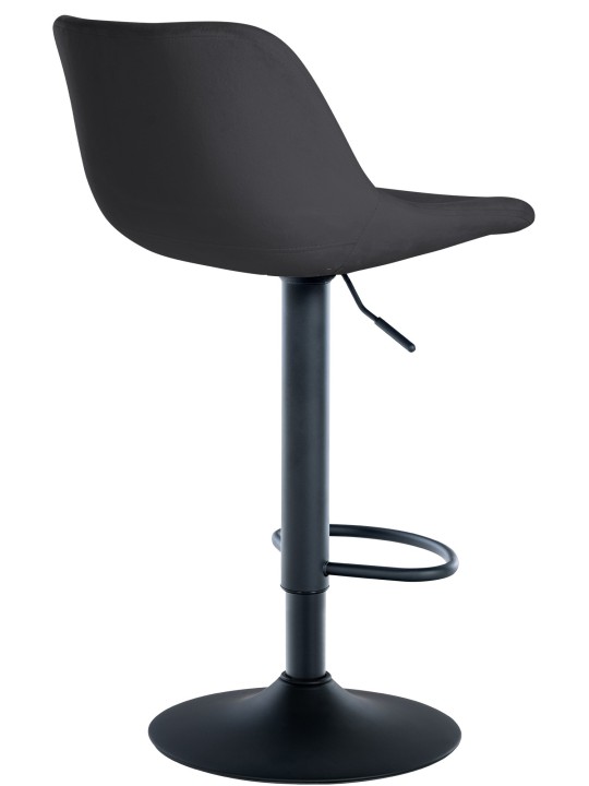 Sada 2 barových stoličiek loft velvet, čierna