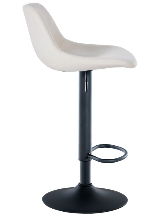 Sada 2 barových stoličiek loft velvet, krémová