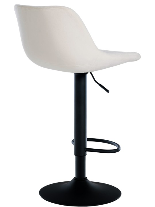 Sada 2 barových stoličiek loft velvet, krémová