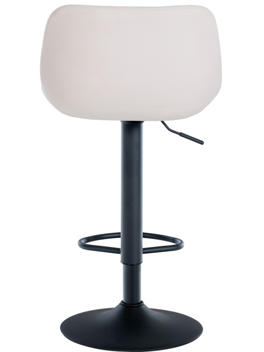 Sada 2 barových stoličiek loft velvet, krémová