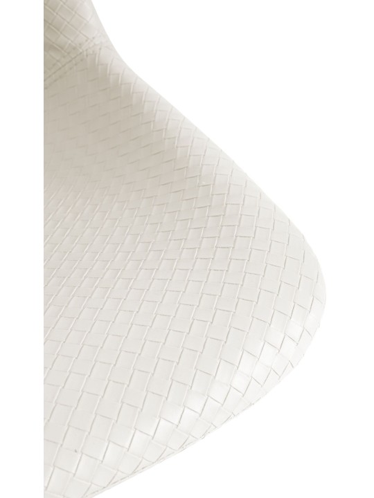 Sada 2 barových stoličiek Loft z umelej kože, krémová