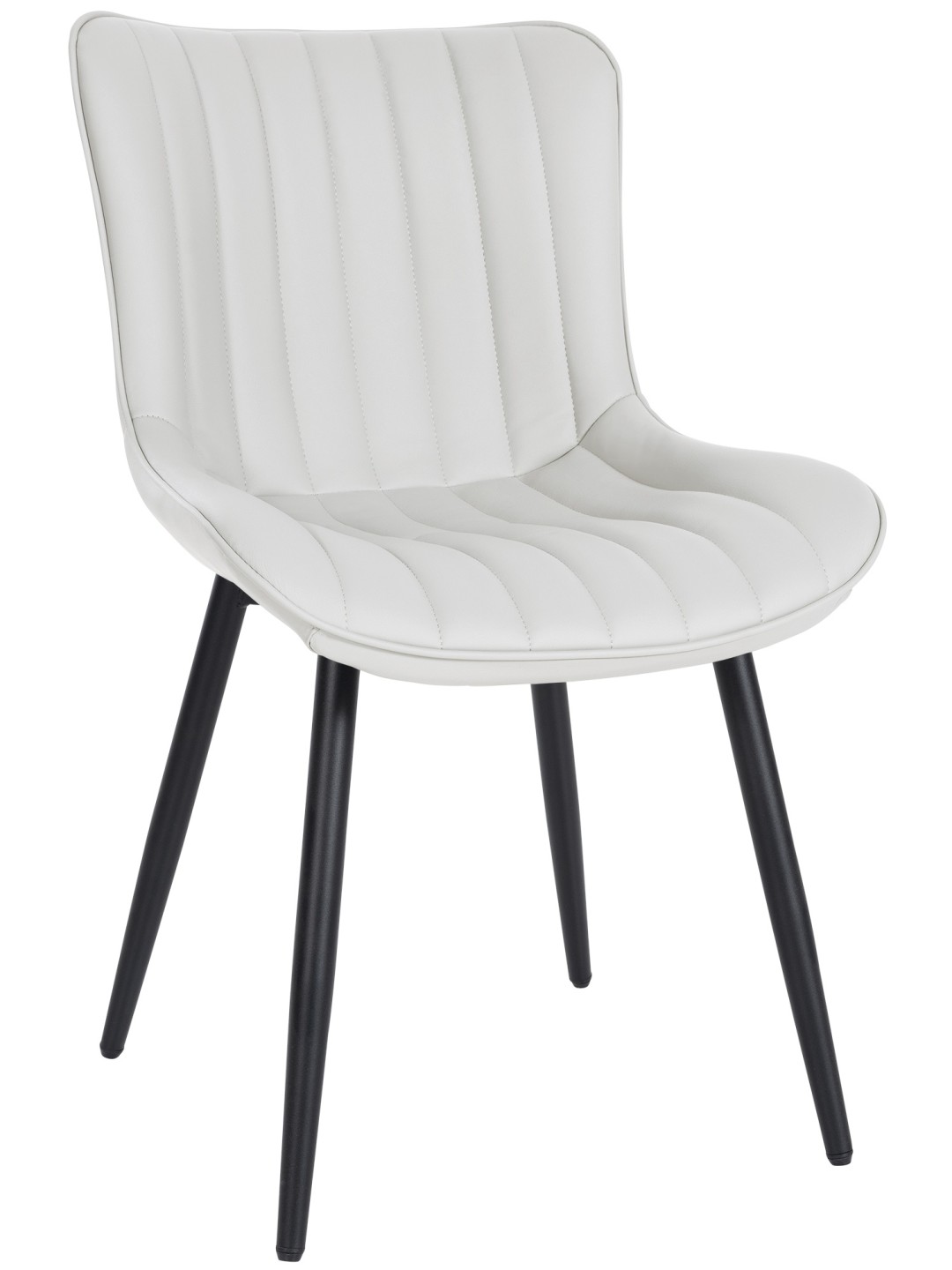 Stolička Largo imitácia kože, biela