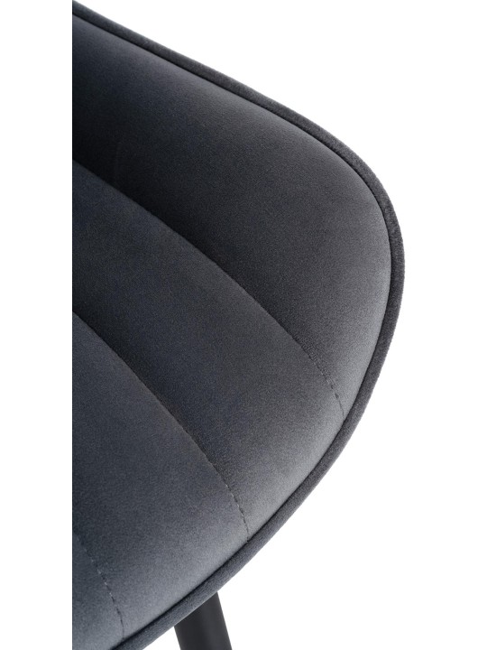 Stolička Largo velvet, tmavosivá