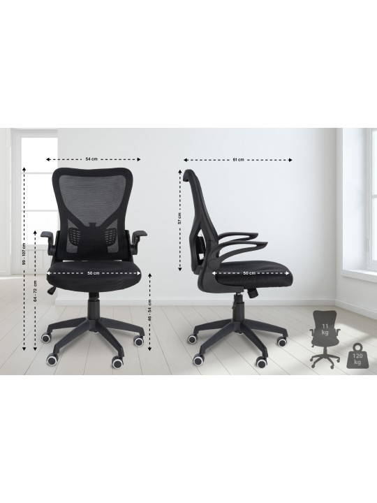 Kancelárske kreslo Hudson, čierna