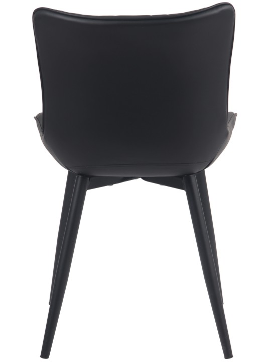 Stolička Brady imitácia kože, čierna