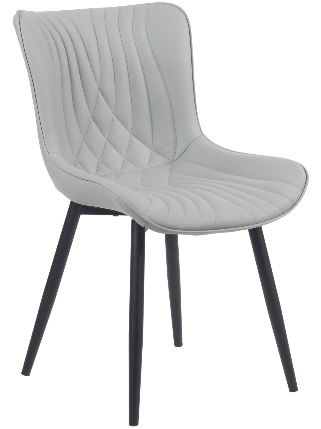 Stolička Brady imitácia kože, sivá