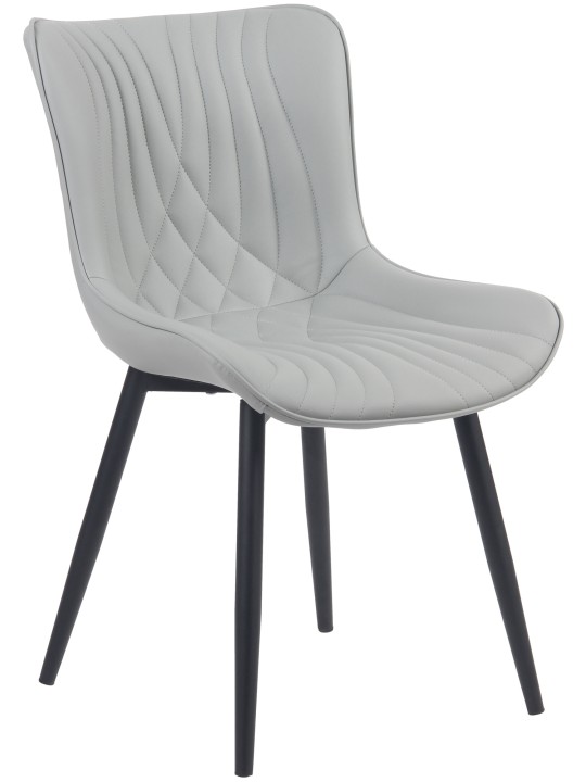 Stolička Brady imitácia kože, sivá