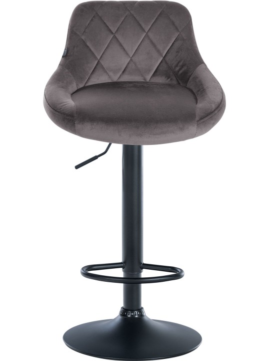 Barová stolička Lazio velvet, sivá