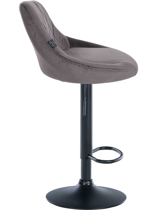 Barová stolička Lazio velvet, sivá