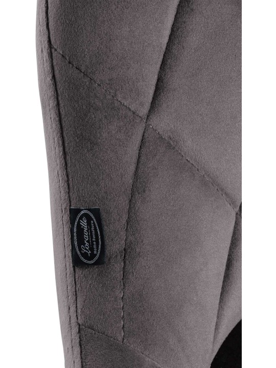 Barová stolička Lazio velvet, sivá