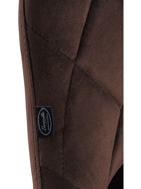 Barová stolička Lazio velvet, hnedá