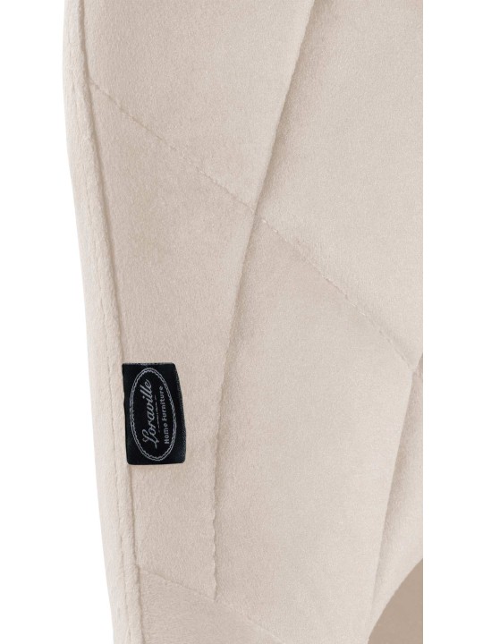 Barová stolička Lazio velvet, krémová