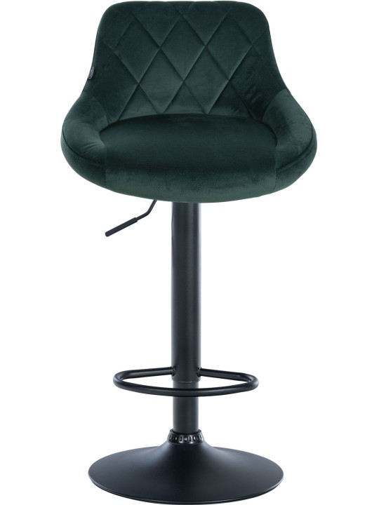 Barová stolička Lazio velvet, tmavozelená