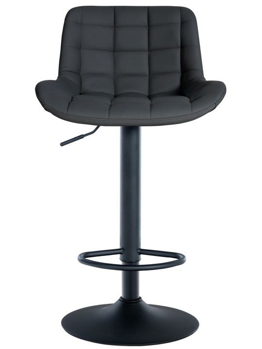 Barová stolička Tover z umelej kože, čierna