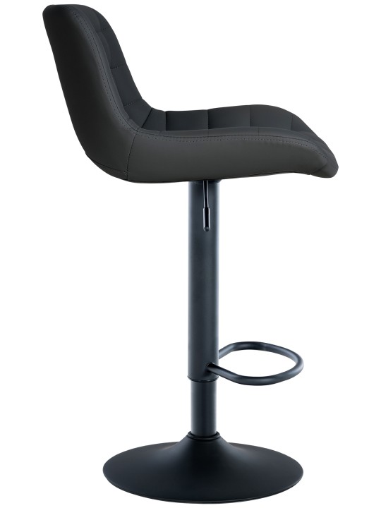 Barová stolička Tover z umelej kože, čierna