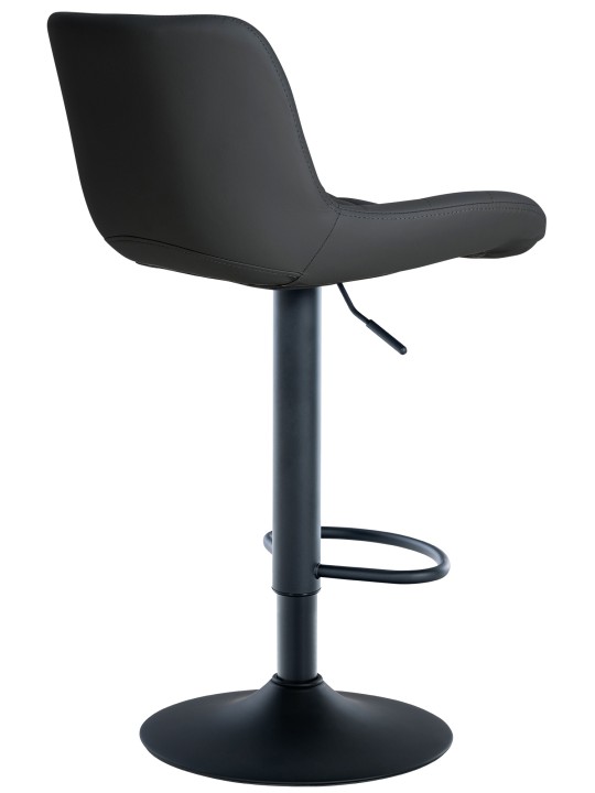 Barová stolička Tover z umelej kože, čierna