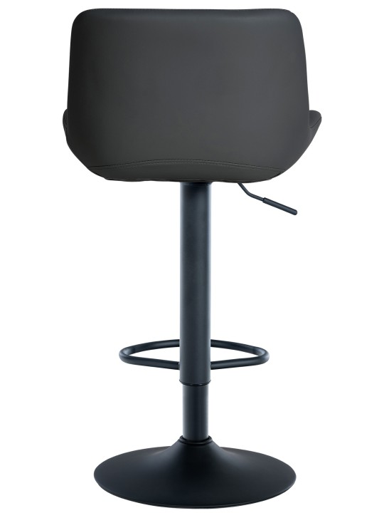 Barová stolička Tover z umelej kože, čierna