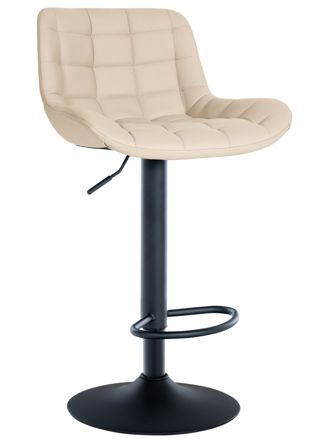 Barová stolička Tover z umelej kože, krémová