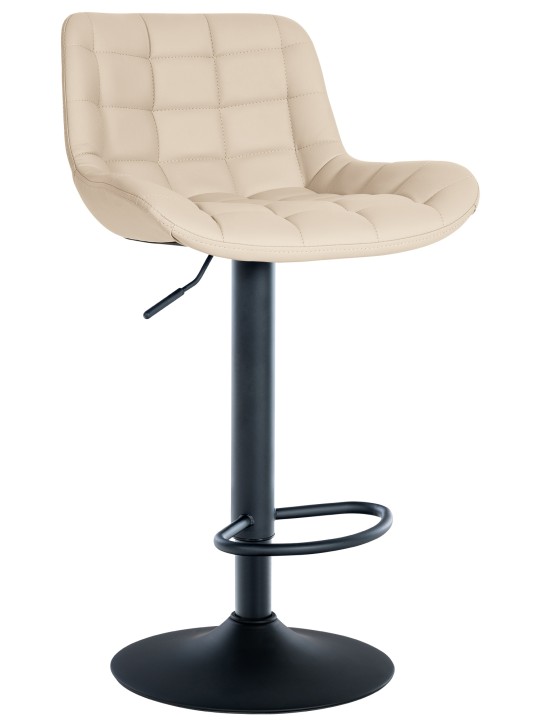 Barová stolička Tover z umelej kože, krémová