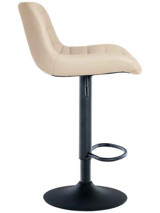 Barová stolička Tover z umelej kože, krémová