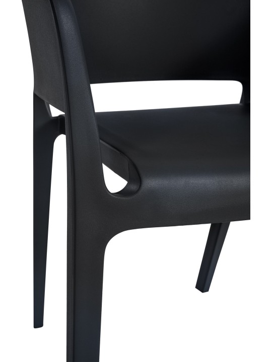 Sada 2 stohovacích stoličiek Puebla, čierna