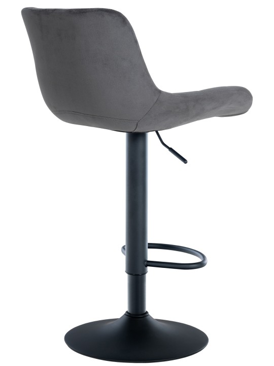 Barová stolička Tover velvet, tmavosivá