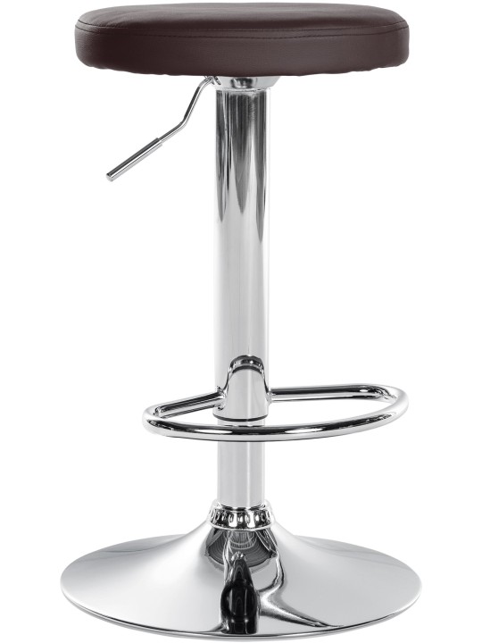 Barová stolička Ponte umelá koža chróm, hnedá