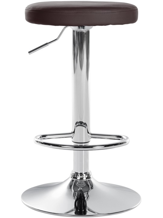 Barová stolička Ponte umelá koža chróm, hnedá