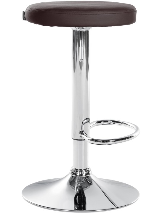 Barová stolička Ponte umelá koža chróm, hnedá