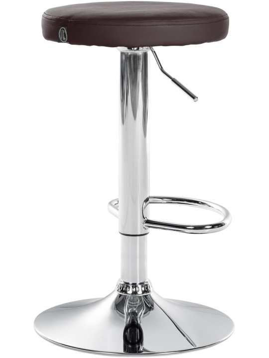 Barová stolička Ponte umelá koža chróm, hnedá