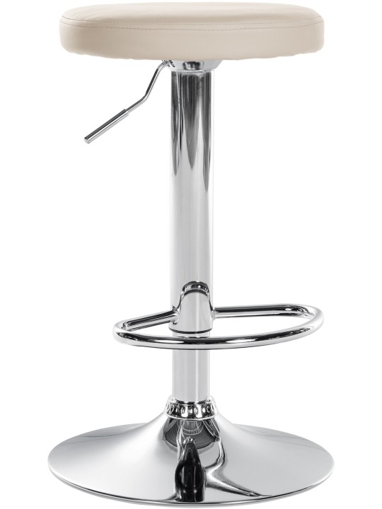 Barová stolička Ponte umelá koža chróm, krémová