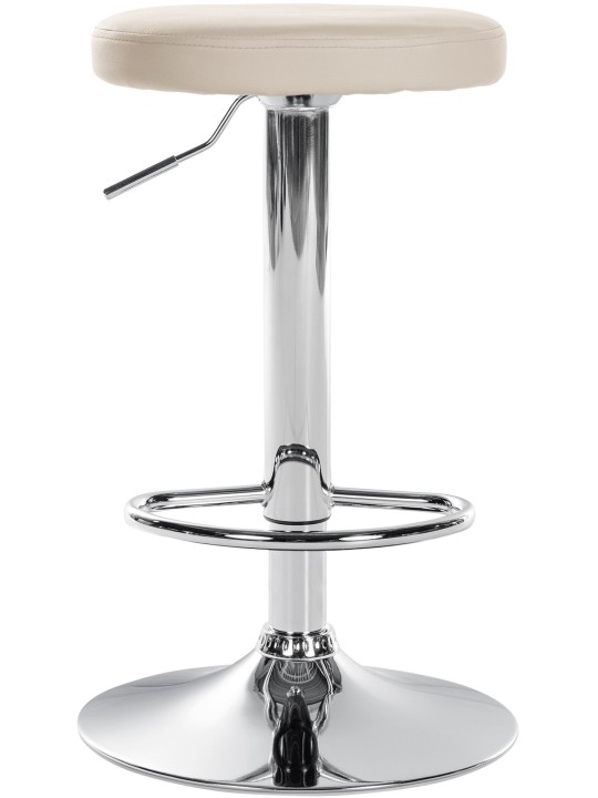 Barová stolička Ponte umelá koža chróm, krémová
