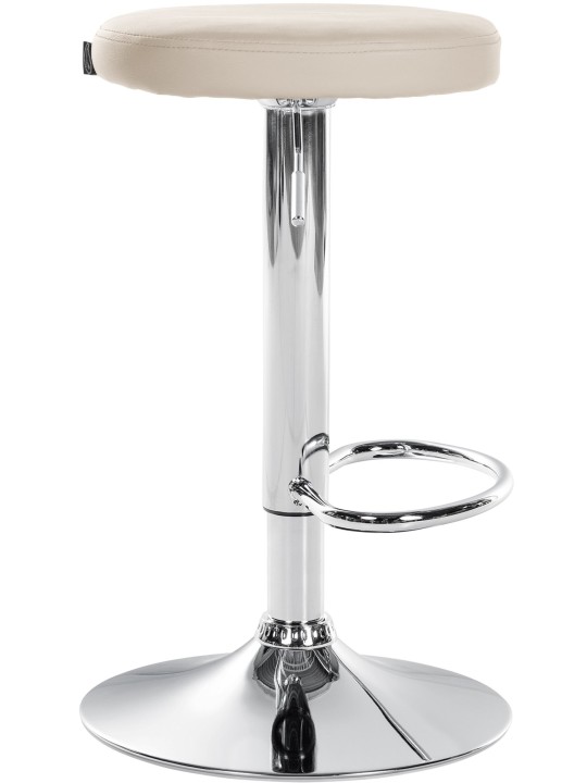 Barová stolička Ponte umelá koža chróm, krémová