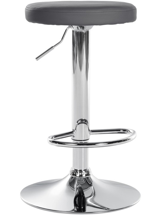 Barová stolička Ponte umelá koža chróm, sivá