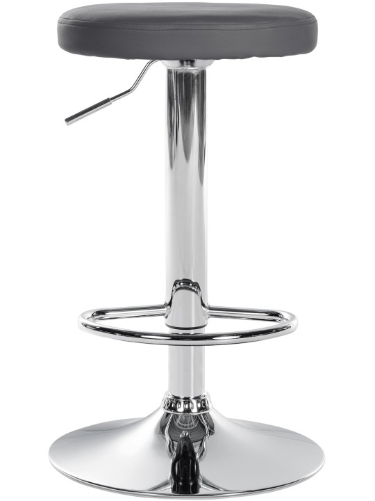 Barová stolička Ponte umelá koža chróm, sivá