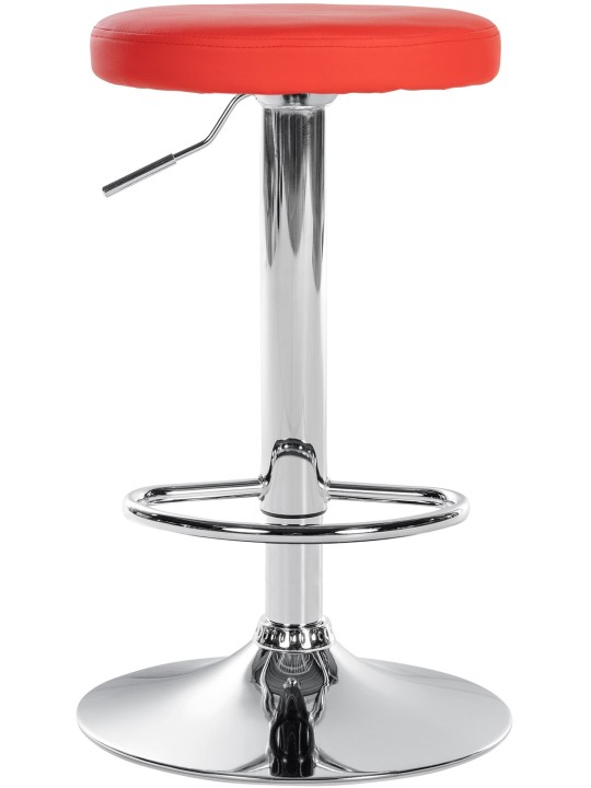 Barová stolička Ponte umelá koža chróm, červená
