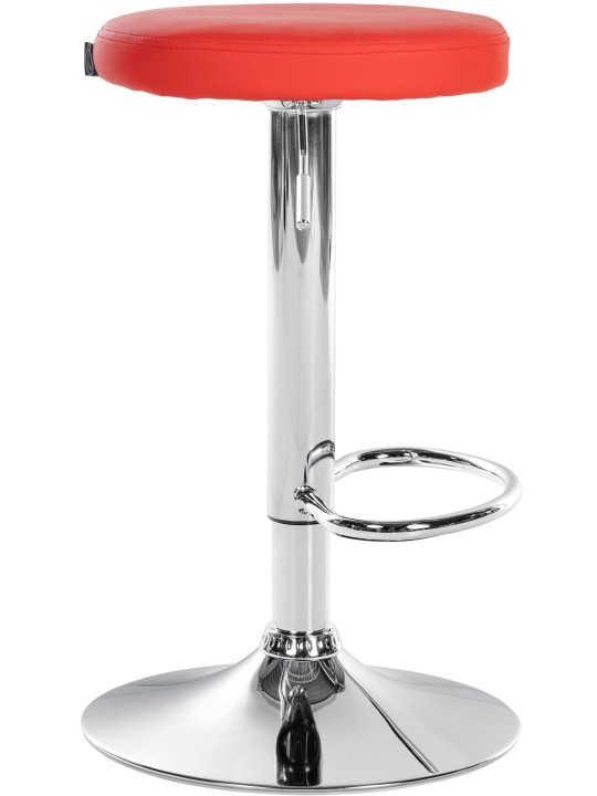 Barová stolička Ponte umelá koža chróm, červená