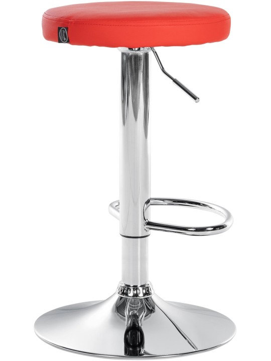 Barová stolička Ponte umelá koža chróm, červená