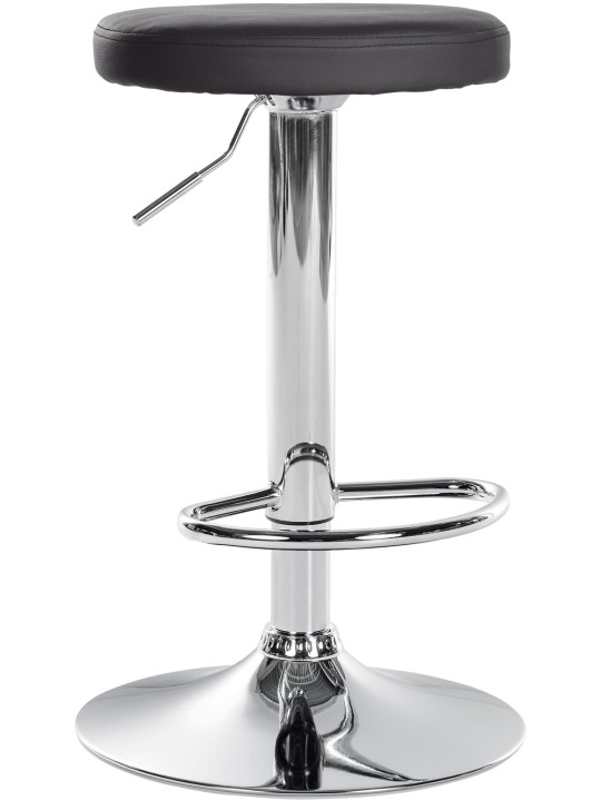 Barová stolička Ponte umelá koža chróm, čierna
