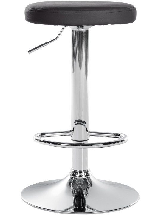 Barová stolička Ponte umelá koža chróm, čierna